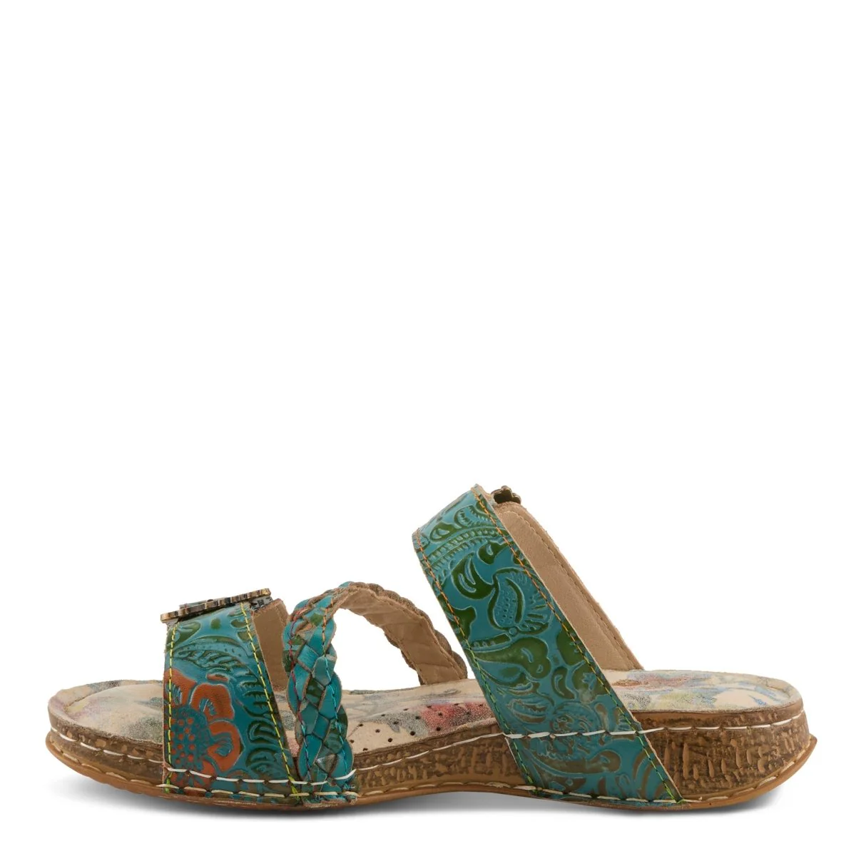 Spring Step Shoes L'Artiste Astra Slide Sandal Women’s Hand Painted Leather - Image 46