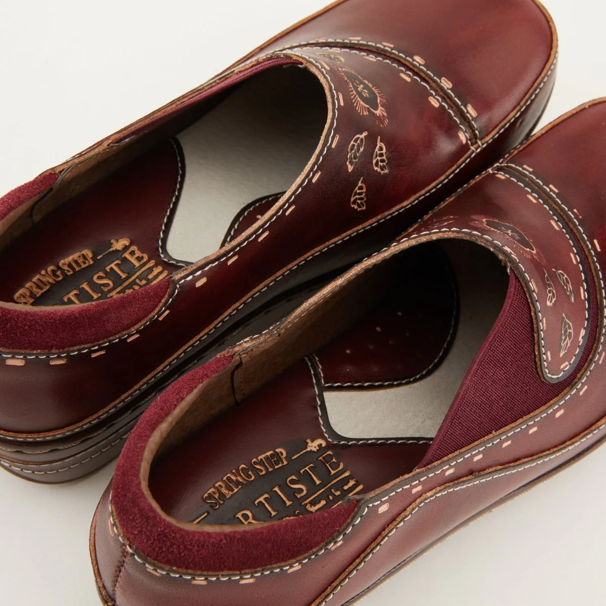 Spring Step Shoes L'Artiste Burbank Women's Hand Painted Leather Clogs - Image 20