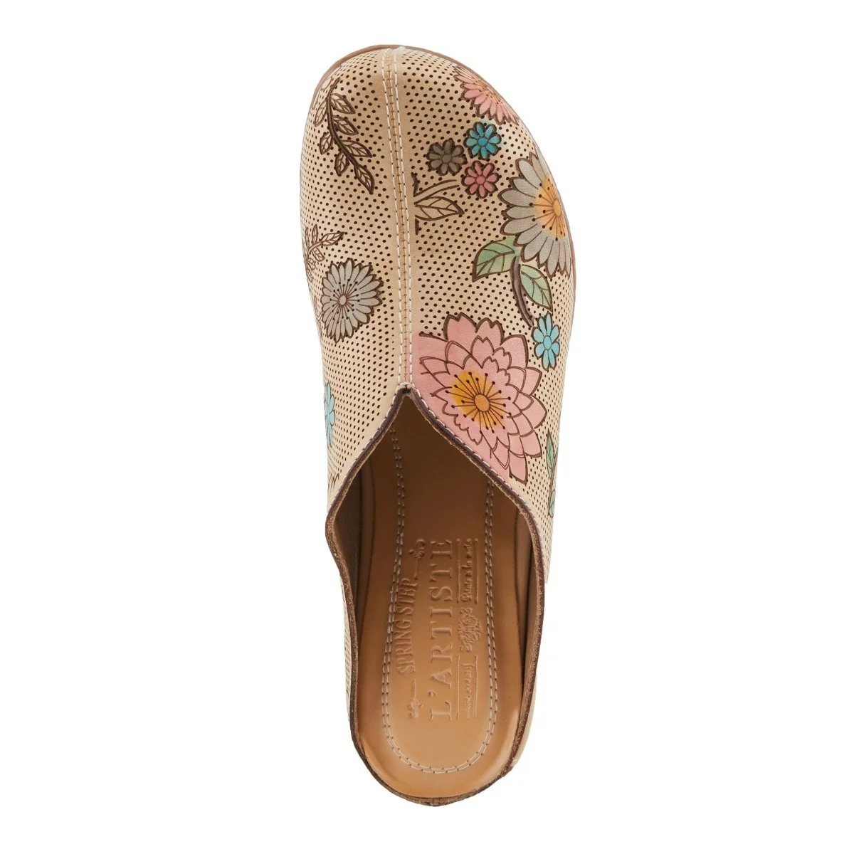 Spring Step Shoes L'Artiste Chienti Clogs Women's Hand Painted Leather - Image 3