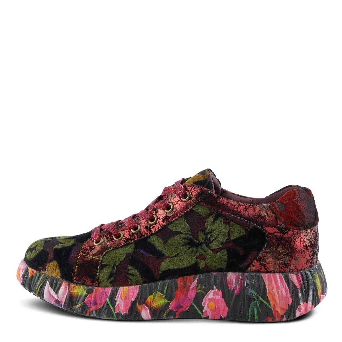 Spring Step Shoes L'Artiste Dallyn Women's Premium Suede and Velvet Sneakers - Image 2