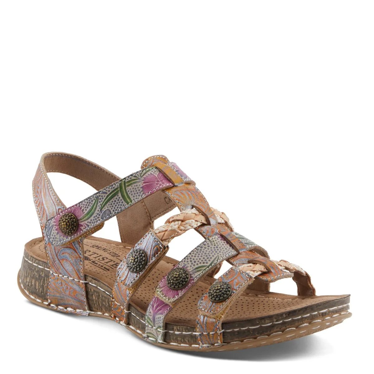 Spring Step Shoes L'Artiste Delila Sandals Women’s Leather Adjustable Heel - Image 29