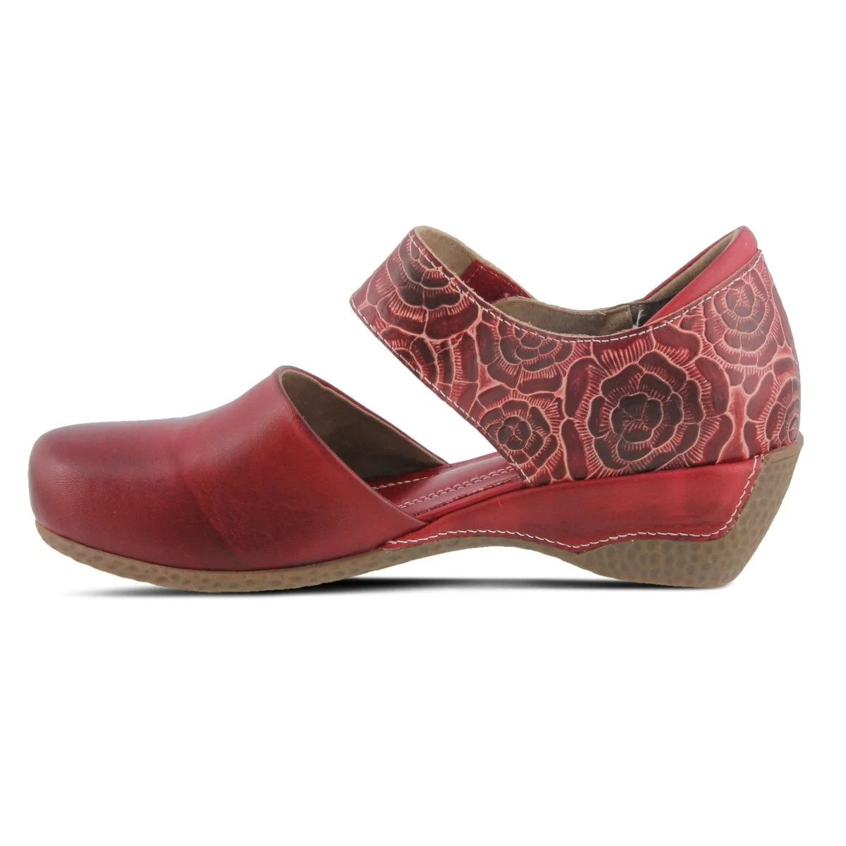 Spring Step Shoes L'Artiste Gloss Pansy Women's Hand Painted Leather Shoes - Image 3