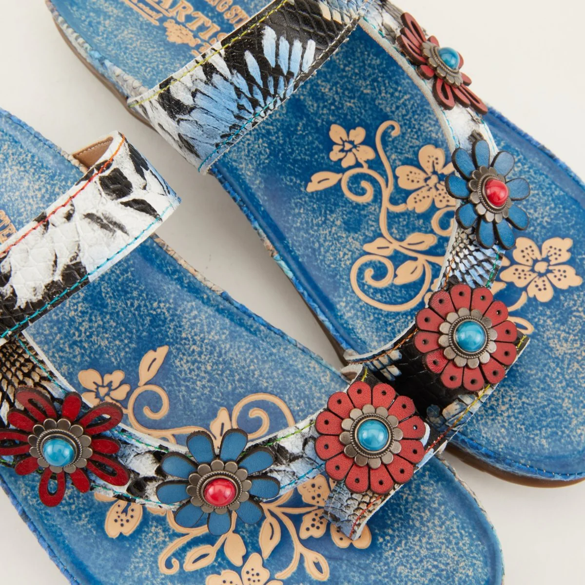 Spring Step Shoes L'Artiste Kindness Slide Sandals Women's Leather Snake Skin - Image 12