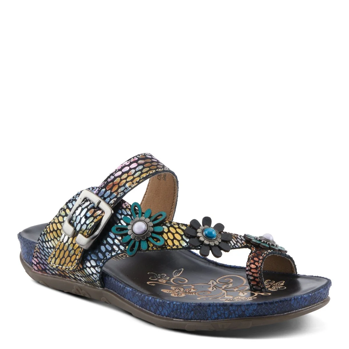 Spring Step Shoes L'Artiste Kindness Slide Sandals Women's Leather Snake Skin - Image 16