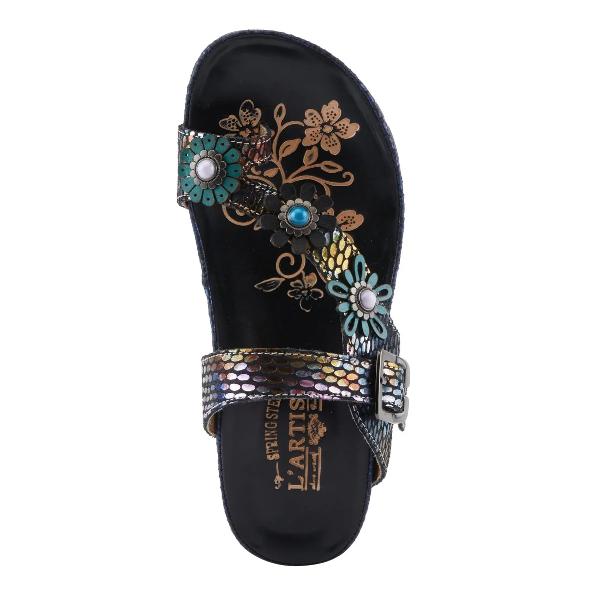 Spring Step Shoes L'Artiste Kindness Slide Sandals Women's Leather Snake Skin - Image 18