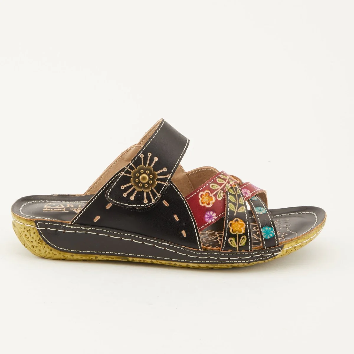 Spring Step Shoes L'Artiste Leigh Slide Sandal Women’s Hand Painted Leather - Image 13