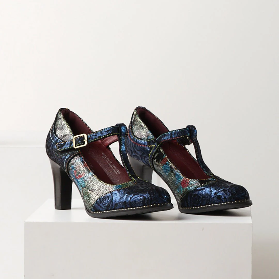Spring Step Shoes L'Artiste Mazie Women's Floral Metallic Leather Shoes - Image 2