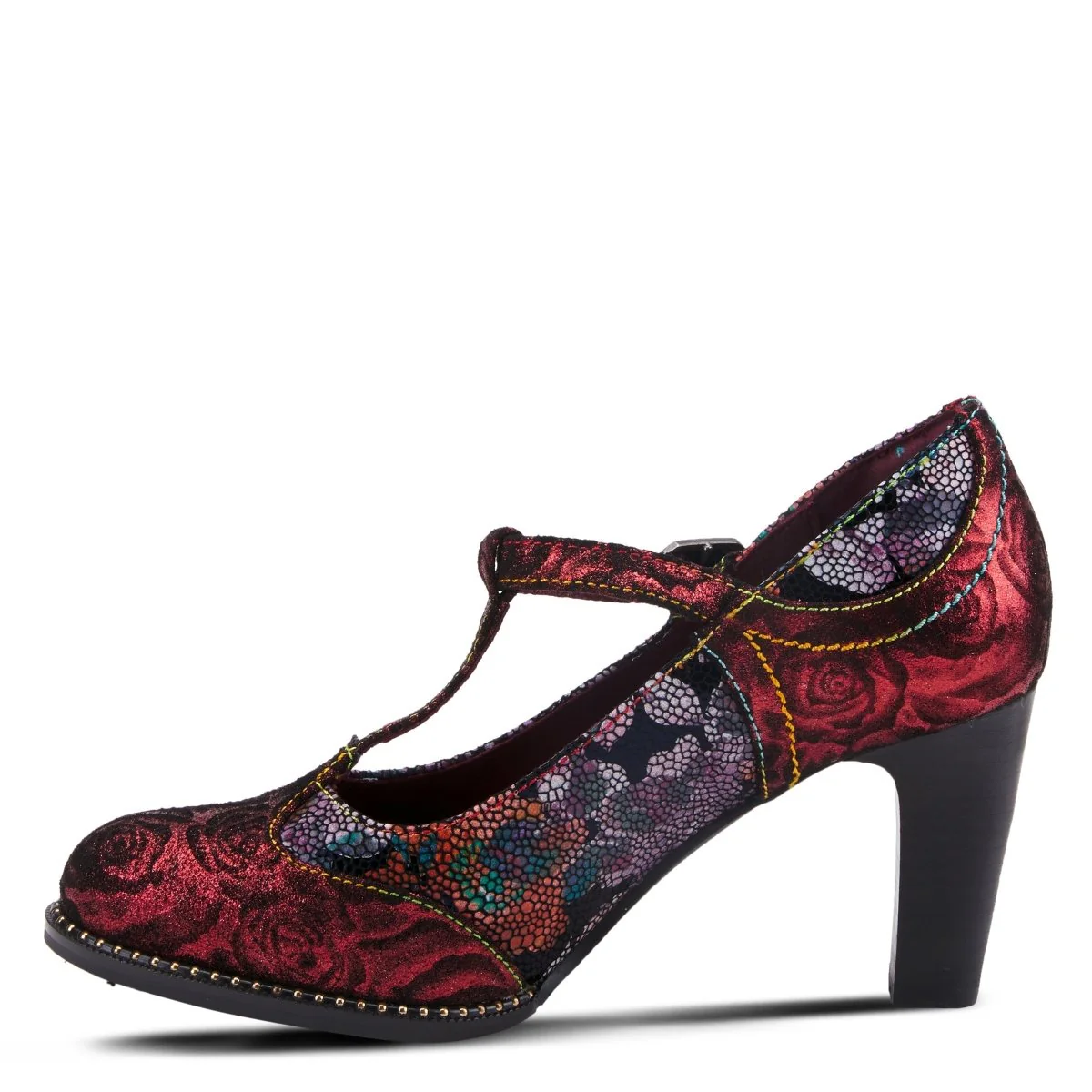 Spring Step Shoes L'Artiste Mazie Women's Floral Metallic Leather Shoes - Image 3