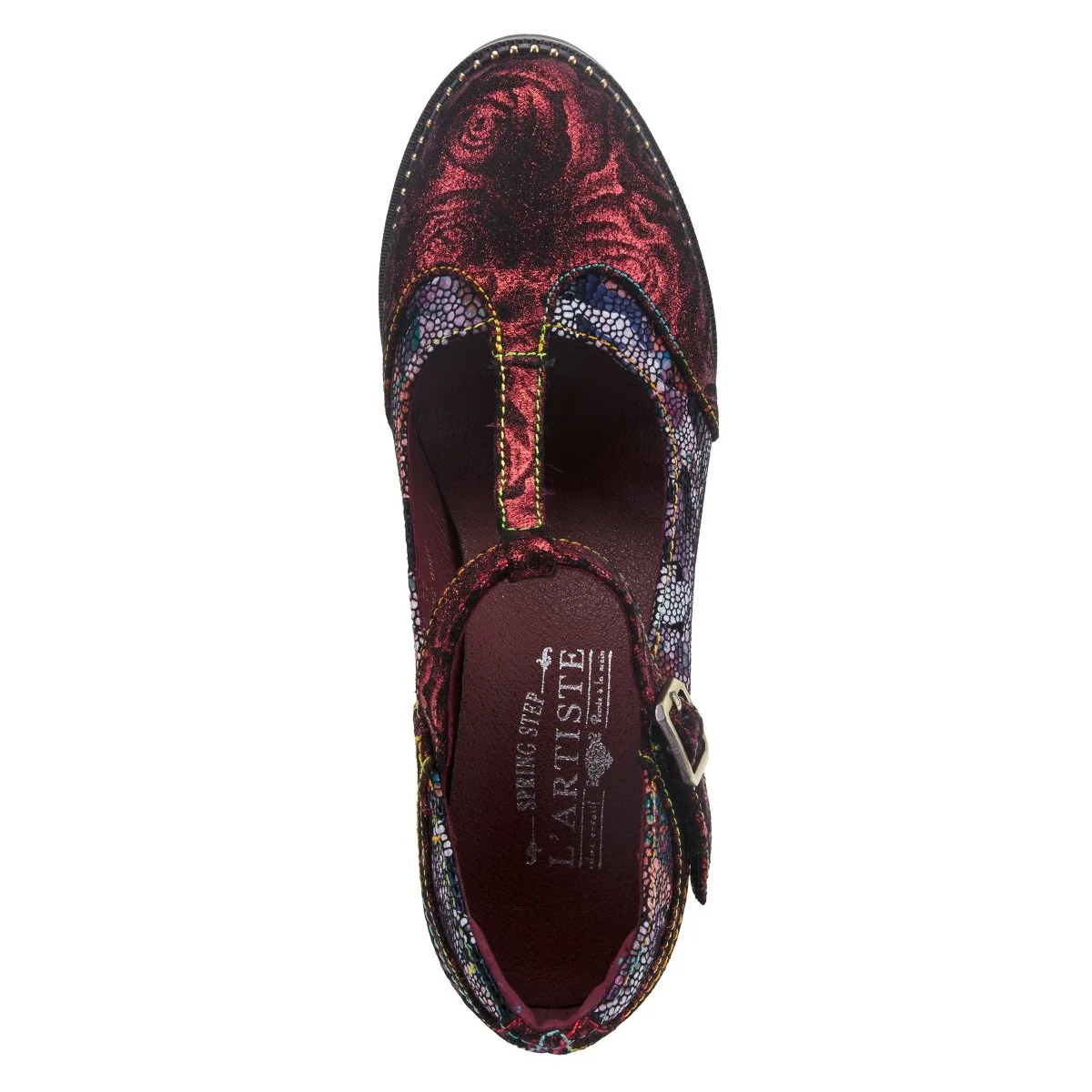 Spring Step Shoes L'Artiste Mazie Women's Floral Metallic Leather Shoes - Image 4