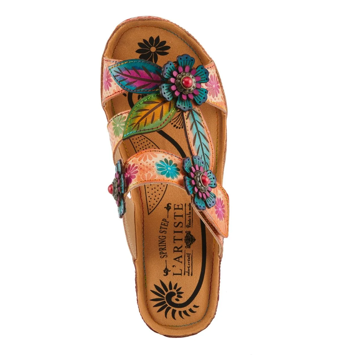 Spring Step Shoes L'Artiste Pillow Soft Sandals Women's Hand Painted Leather - Image 10
