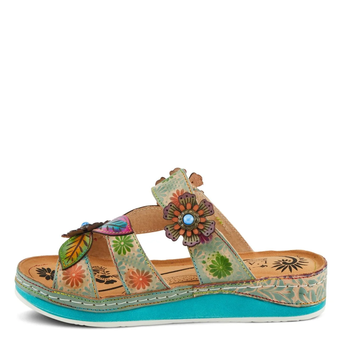 Spring Step Shoes L'Artiste Pillow Soft Sandals Women's Hand Painted Leather - Image 2