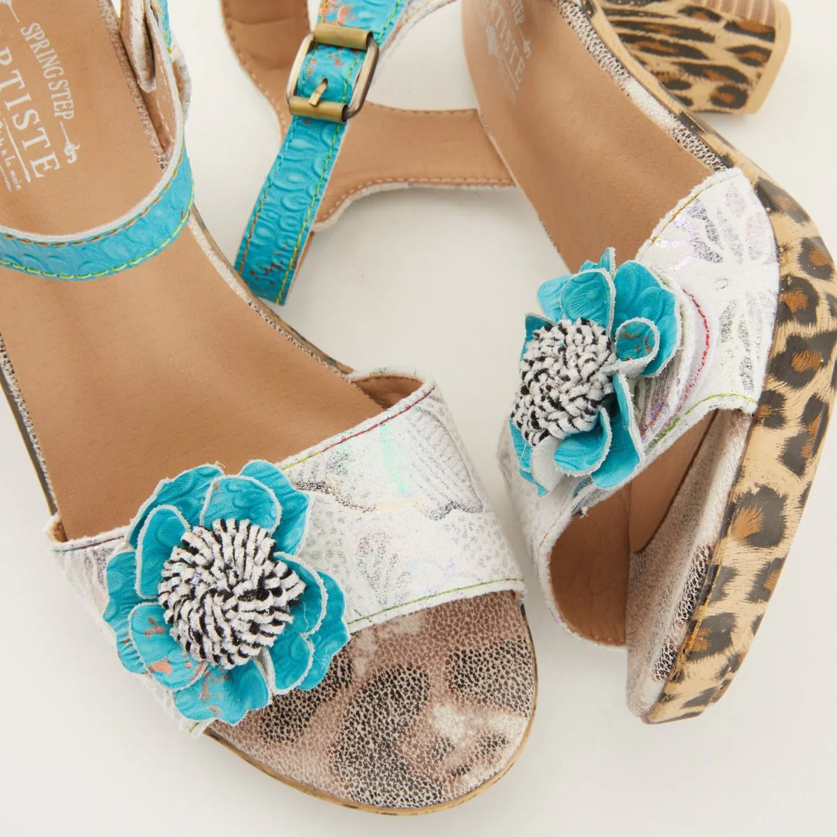 Spring Step Shoes L'Artiste Wildcat Women's Floral Heeled Sandals - Image 2
