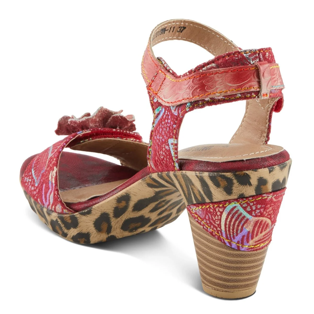 Spring Step Shoes L'Artiste Wildcat Women's Floral Heeled Sandals - Image 30