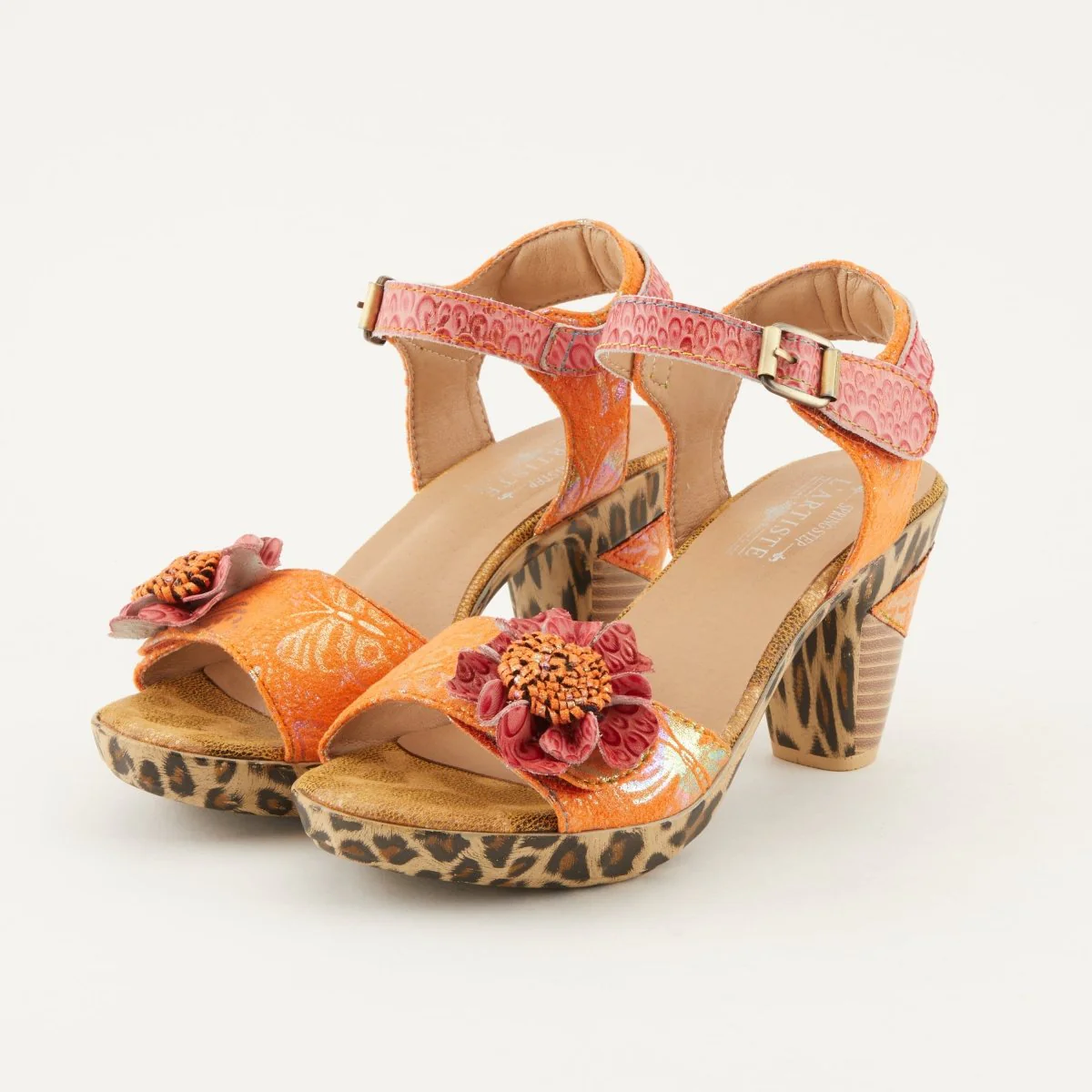 Spring Step Shoes L'Artiste Wildcat Women's Floral Heeled Sandals - Image 7