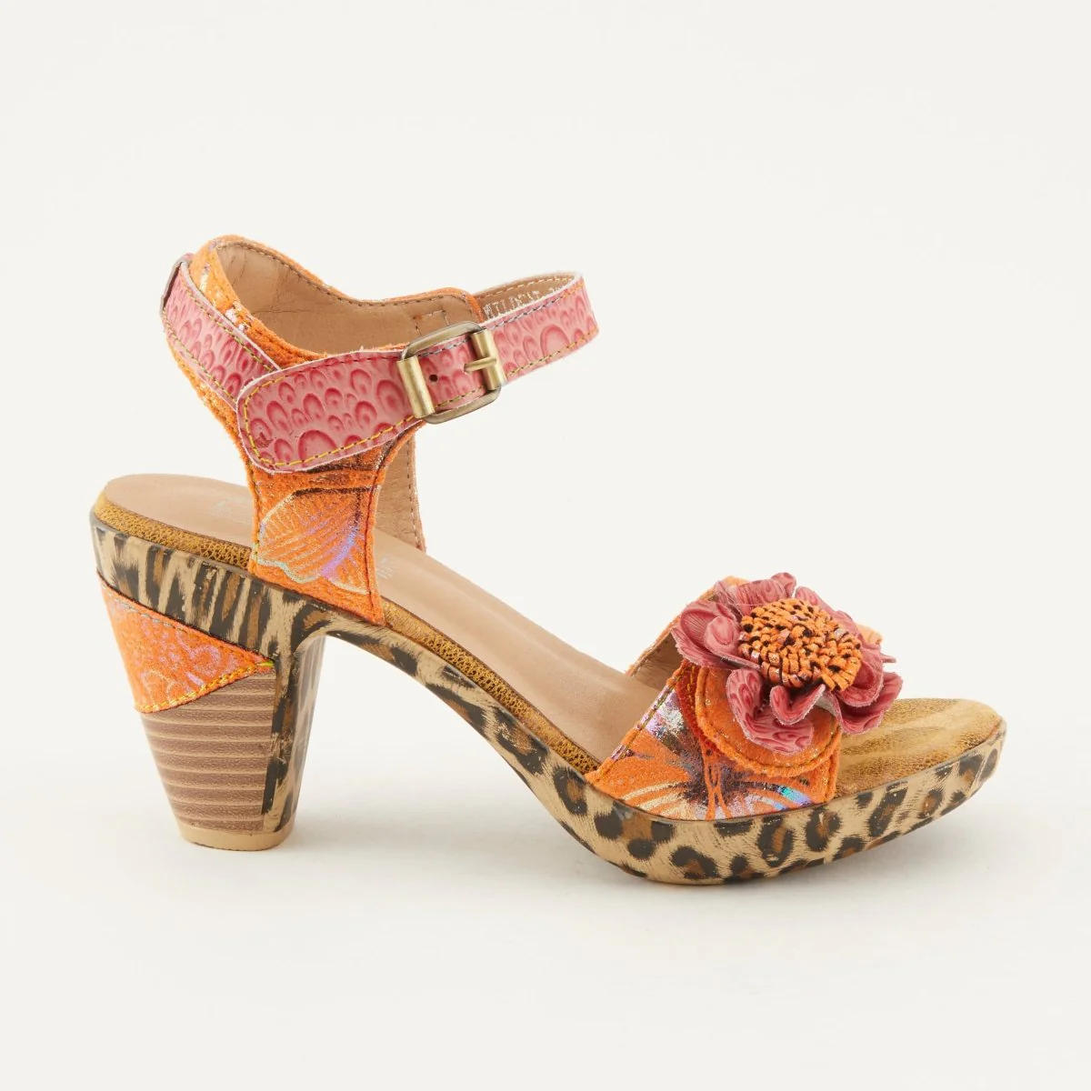 Spring Step Shoes L'Artiste Wildcat Women's Floral Heeled Sandals - Image 9
