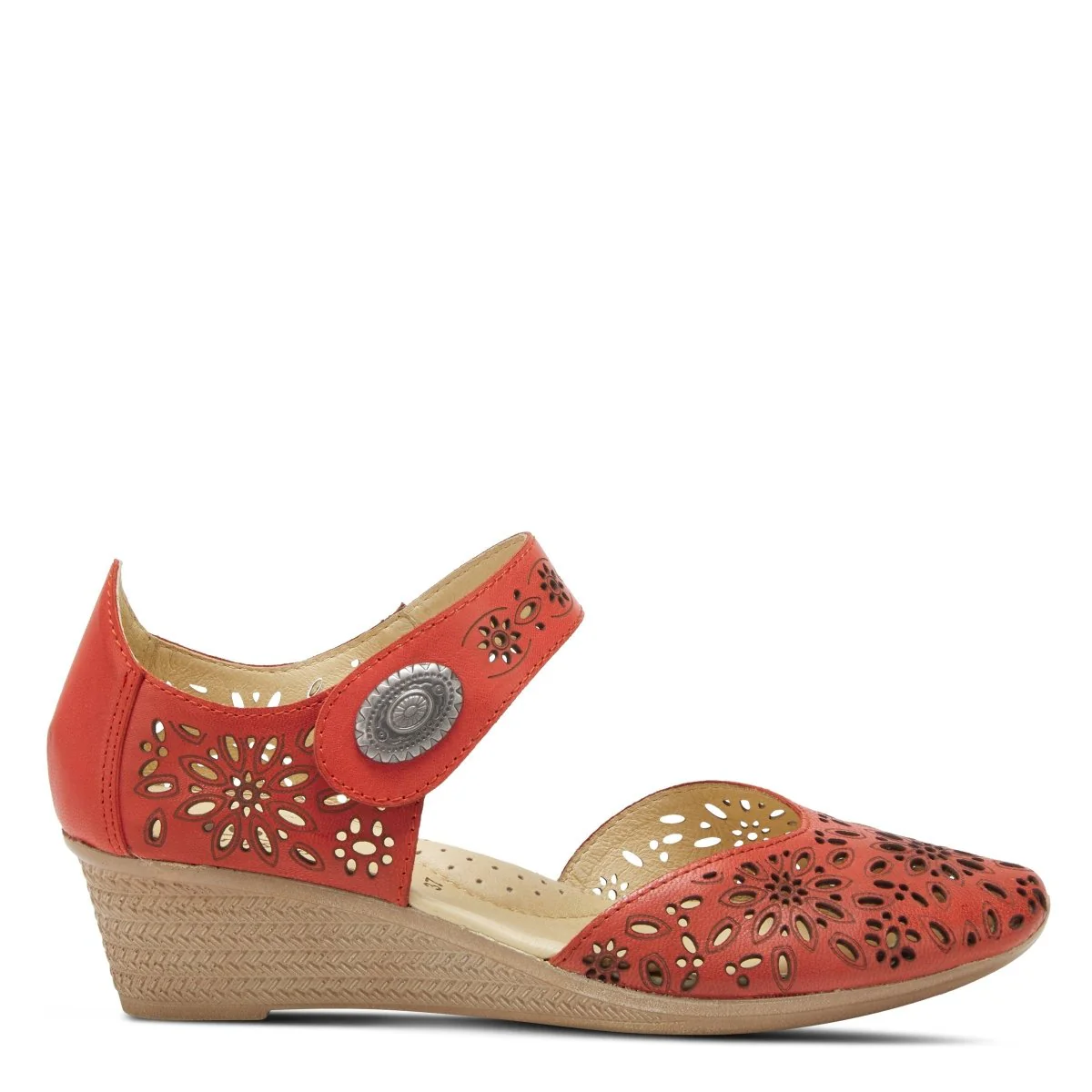 Spring Step Shoes Nougat Mary Jane Women's Leather Wedge Shoe - Image 8
