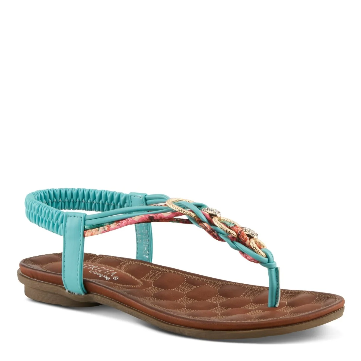 Spring Step Shoes Patrizia Gadelina Women's Sandals Floral Rhinestones - Image 32