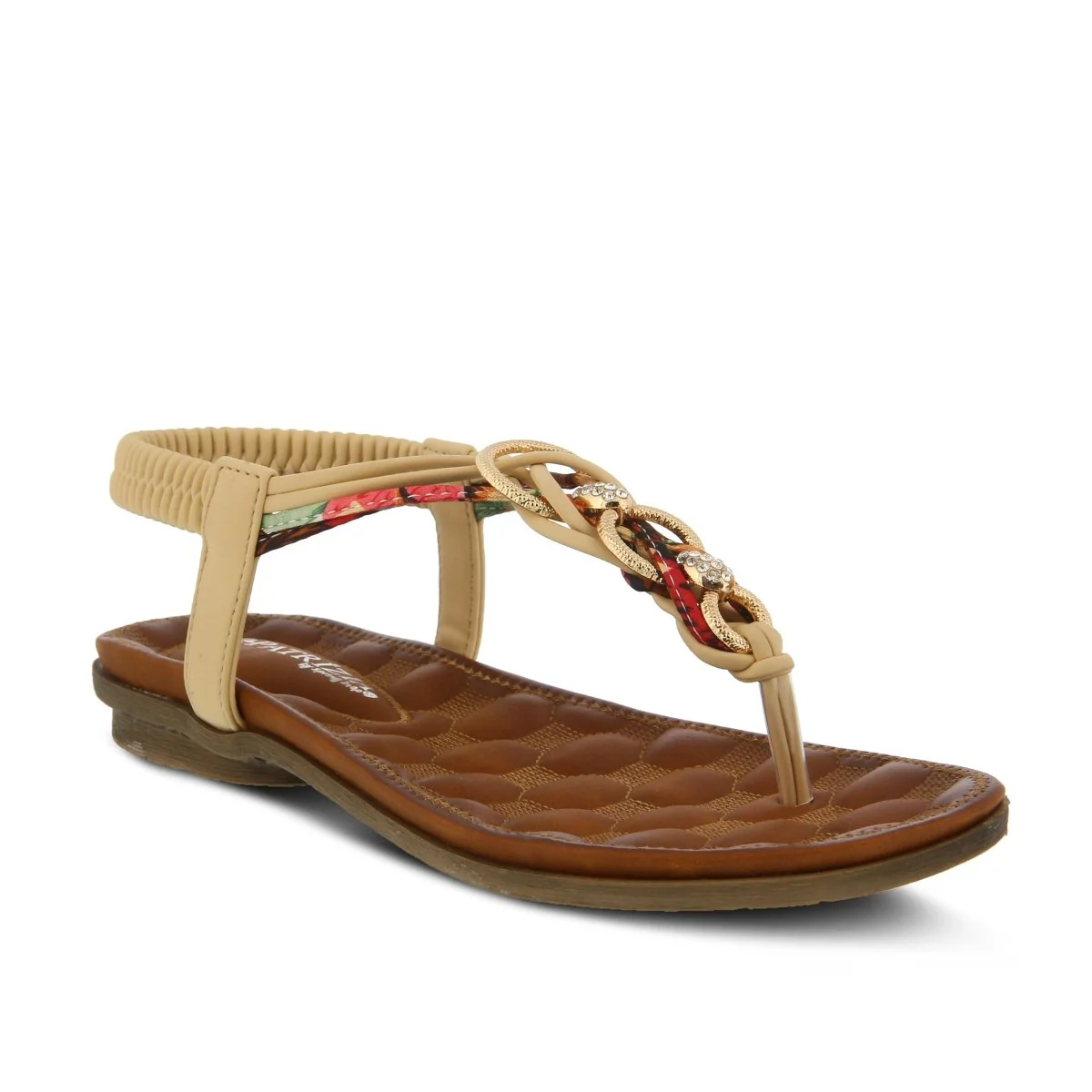 Spring Step Shoes Patrizia Gadelina Women's Sandals Floral Rhinestones - Image 7