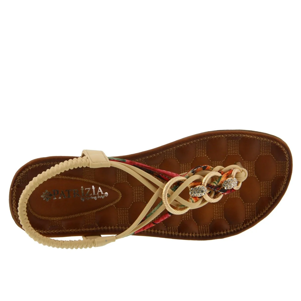 Spring Step Shoes Patrizia Gadelina Women's Sandals Floral Rhinestones - Image 9