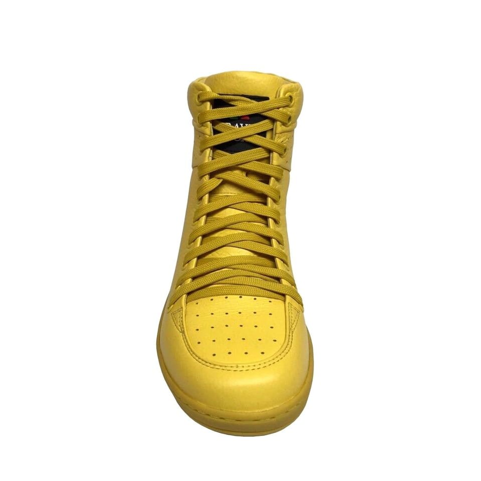 Travel Fox 900 Men's Yellow Leather High Top Sneakers 916101 111 - Image 4