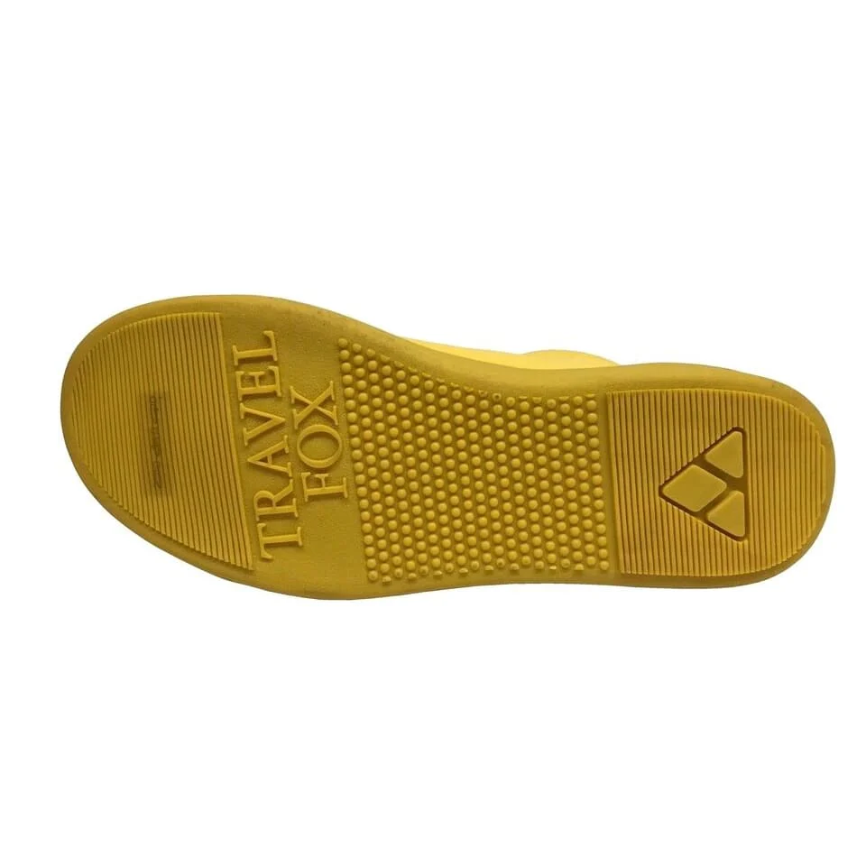 Travel Fox 900 Men's Yellow Leather High Top Sneakers 916101 111 - Image 6