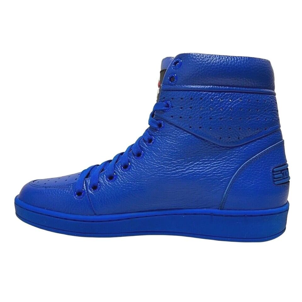 Travel Fox 900 Series Classic Men's Royal Blue Nappa Leather High Top Sneakers 916101 105 - Image 3