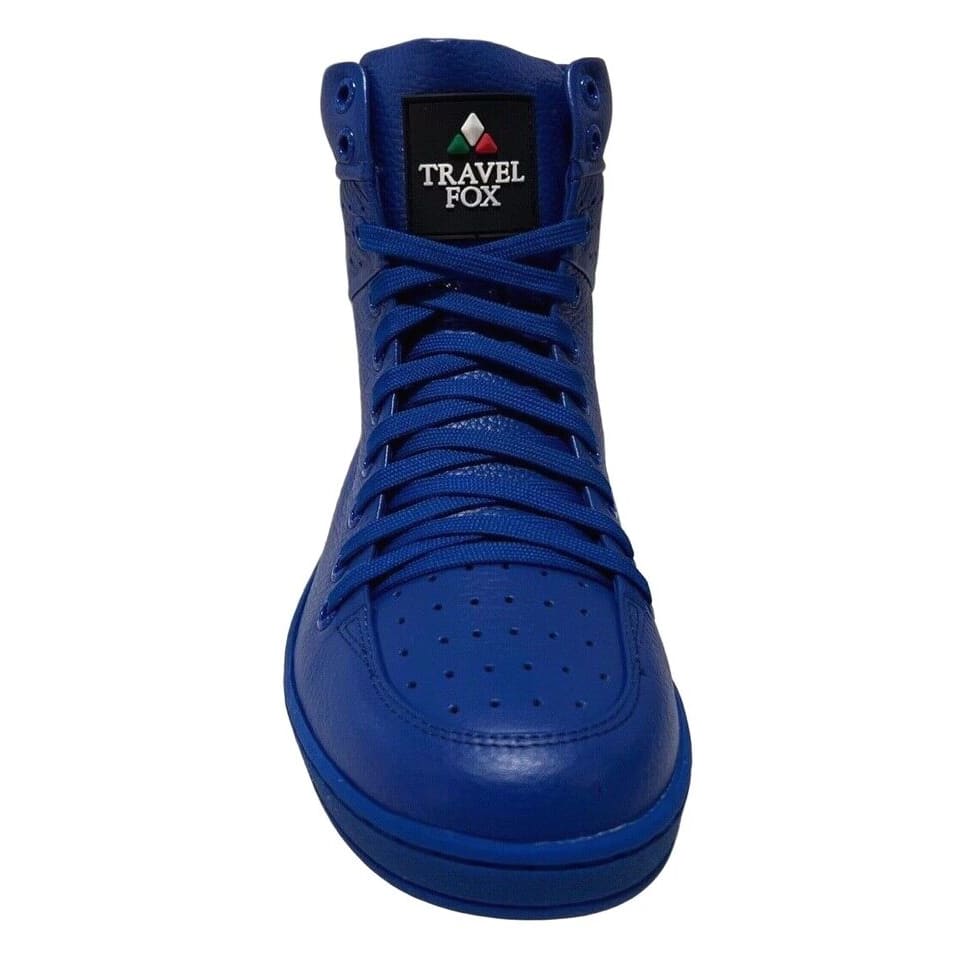 Travel Fox 900 Series Classic Men's Royal Blue Nappa Leather High Top Sneakers 916101 105 - Image 5