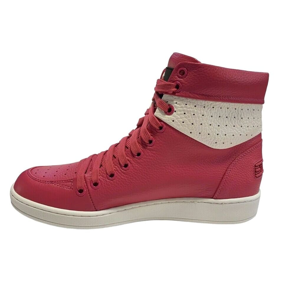 Travel Fox 900 Series Men's Fuchsia and White Leather High Top Sneakers 916101 142 - Image 3