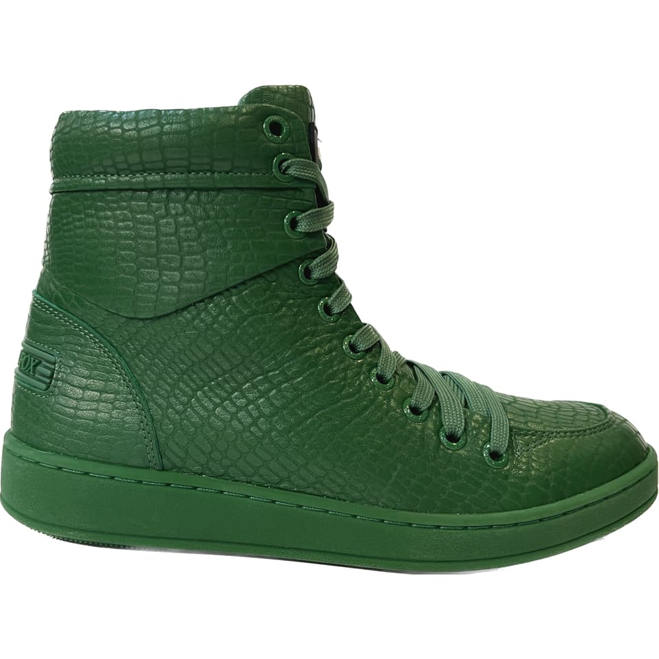 Travel Fox 900 Series Men's Green Leather High Top Sneakers 916101 068 - Image 2