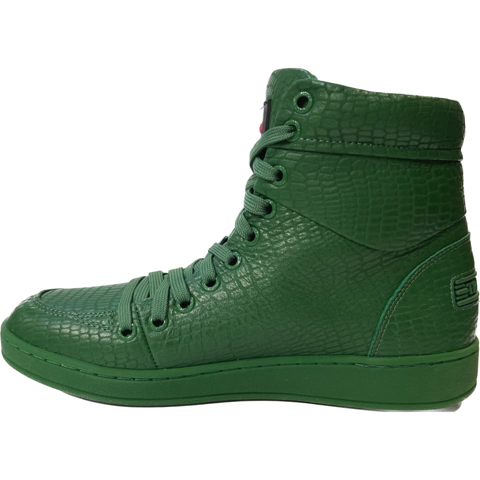 Travel Fox 900 Series Men's Green Leather High Top Sneakers 916101 068 - Image 3