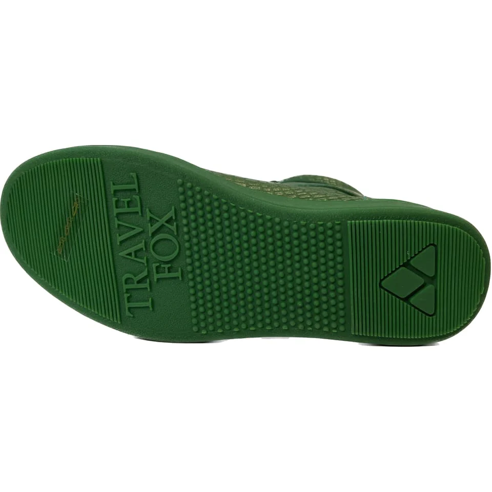 Travel Fox 900 Series Men's Green Leather High Top Sneakers 916101 068 - Image 5