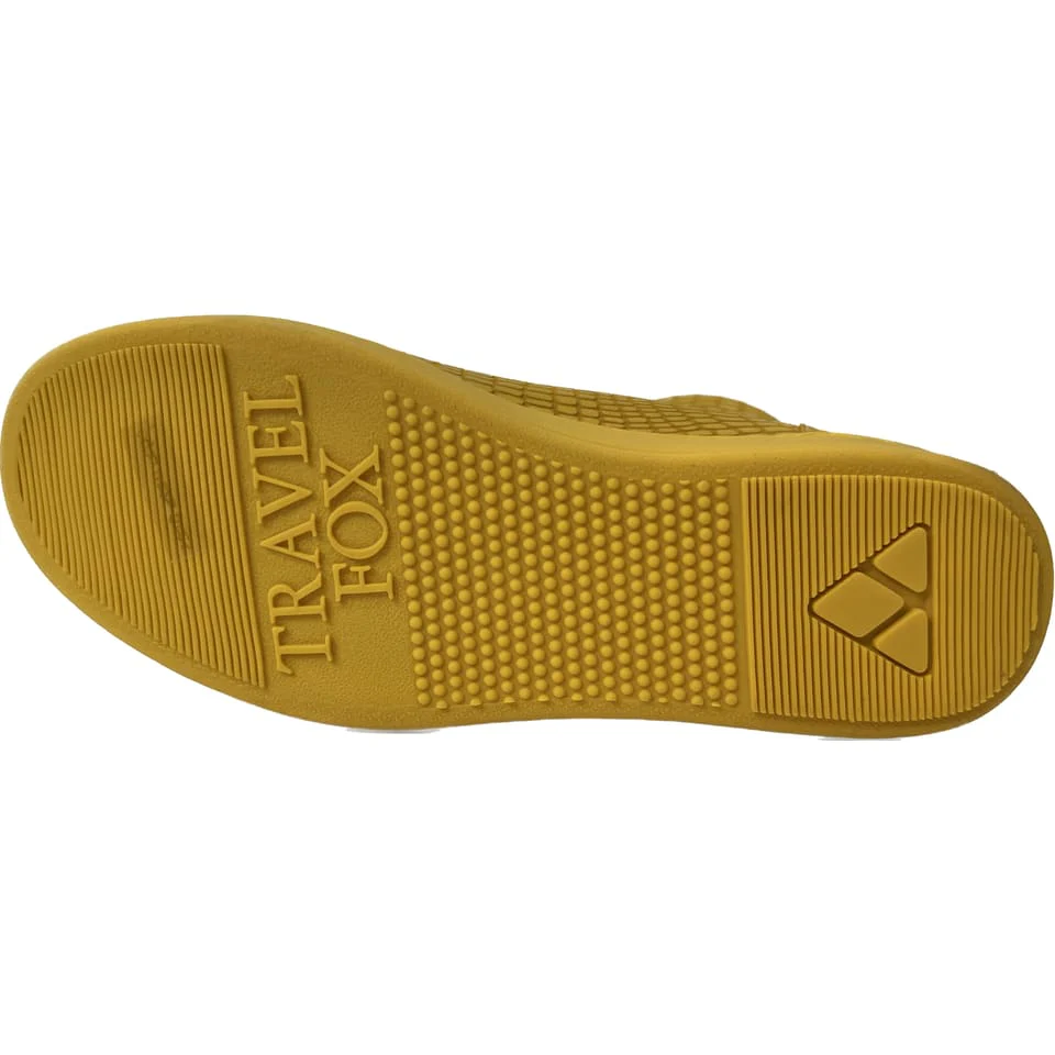 Travel Fox 900 Series Men's Yellow Snake Leather High Top Sneakers 916101 039 - Image 4