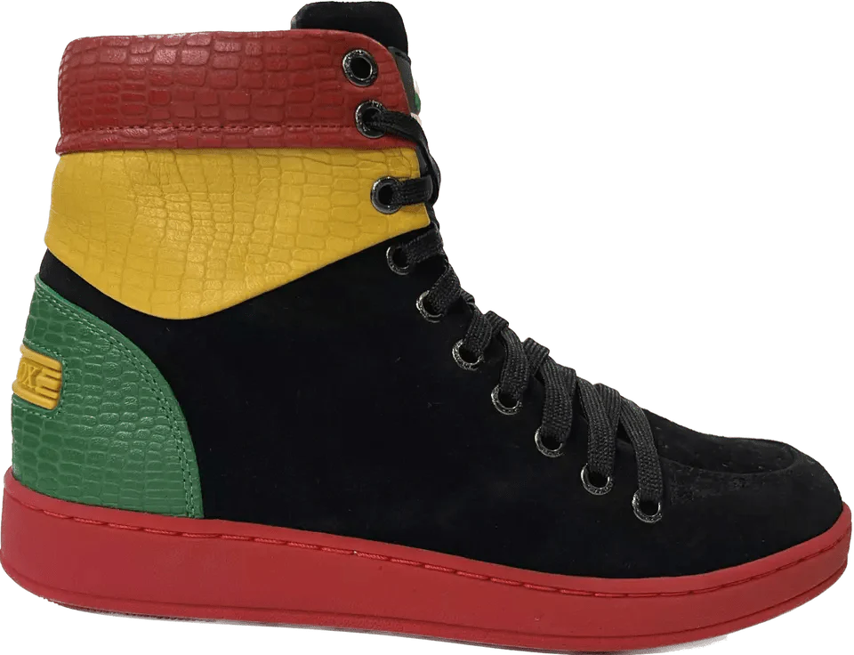 Travel Fox 900's High Top Sneakers Men’s Multicolor Black Red Green Yellow Leather and Suede 922721-233 - Image 2