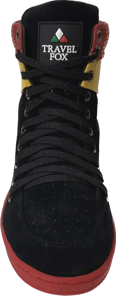 Travel Fox 900's High Top Sneakers Men’s Multicolor Black Red Green Yellow Leather and Suede 922721-233 - Image 3