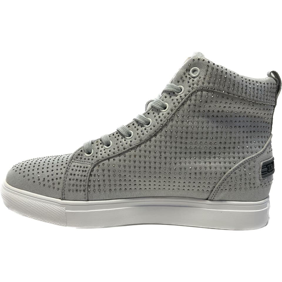 Travel Fox Men’s Silver Leather High Top Sneakers 9210-65 – Luxury Streetwear | Metallic Finish | Limited Edition - Image 3