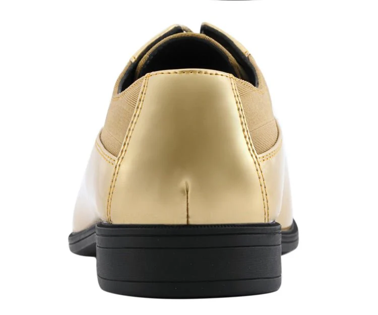 Viotti 179 Gold Men’s Patent Leather Derby Shoes - Image 6
