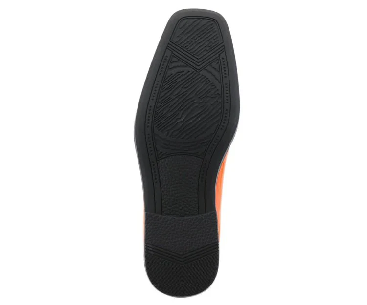 Viotti 179 Orange Men’s Patent Leather Derby Shoes - Image 7