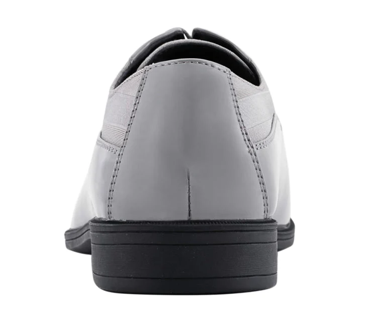 Viotti American Brand 179 Grey Men’s Patent Leather Derby Shoes - Image 6