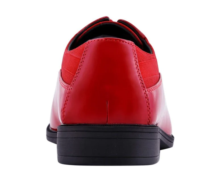 Viotti Crimson Elegance Men's Patent Leather Dress Shoes - Image 5