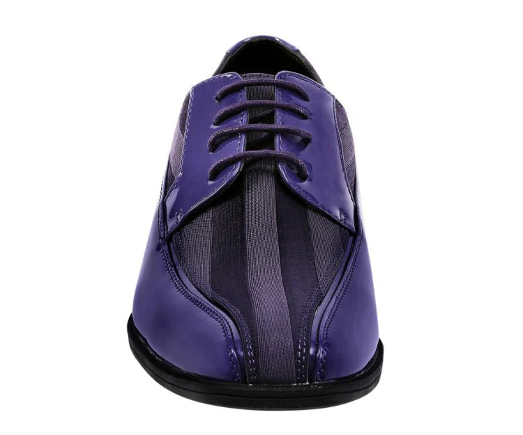 Viotti Purple Patent Leather Derby Shoes Men’s 179 Purple - Image 4