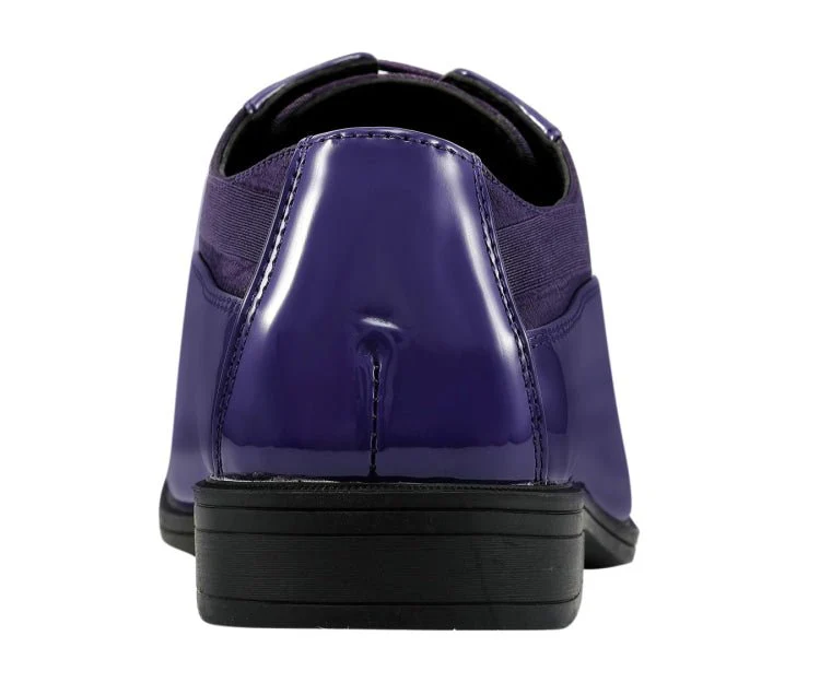 Viotti Purple Patent Leather Derby Shoes Men’s 179 Purple - Image 5